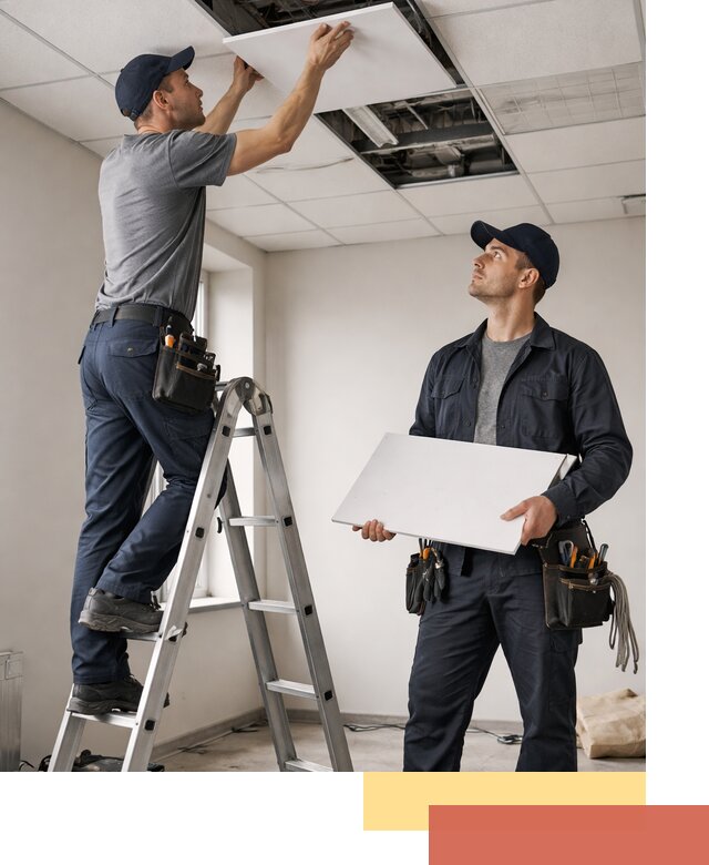 Обслуживание подвесного потолка в Белогорске — ремонт и чистка