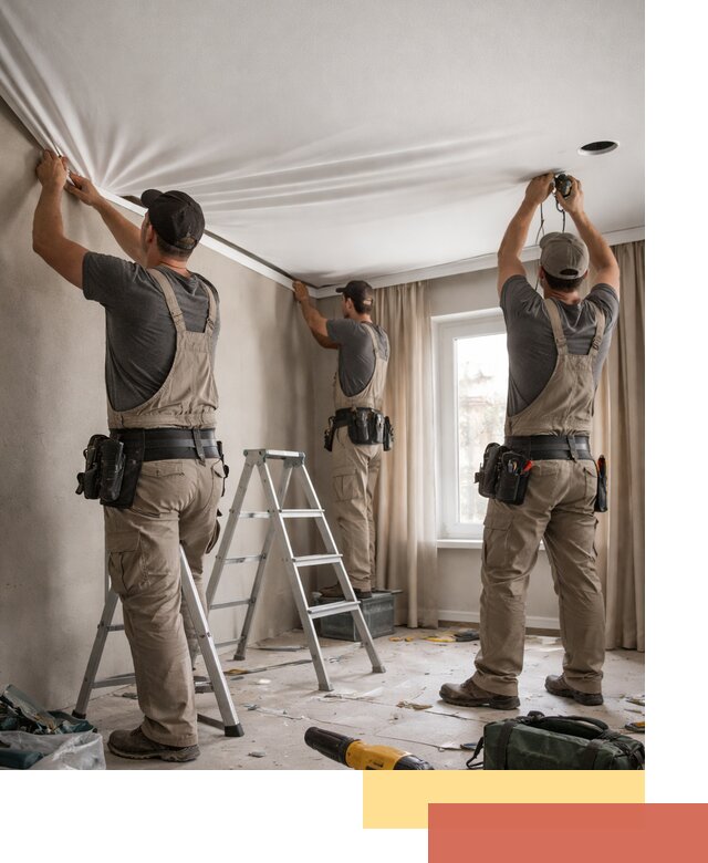 Монтаж матового натяжного потолка в Белогорске качественно и быстро