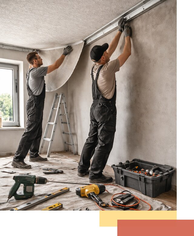 Монтаж фактурного натяжного потолка в Белогорске качественно и быстро