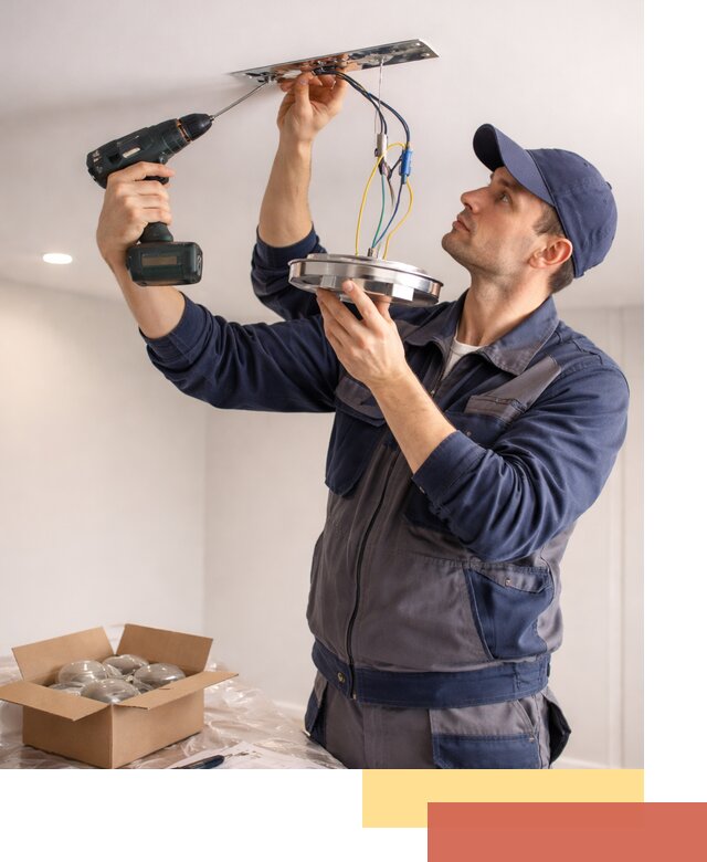 Установка люстры в натяжной потолок в Белогорске