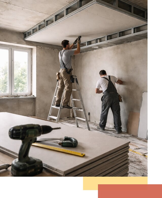 Двухуровневый потолок из гипсокартона в Белогорске