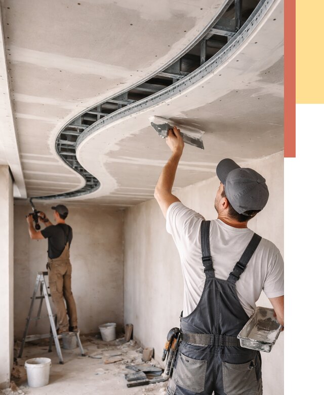 Криволинейный потолок из гипсокартона в Белогорске от 2142 руб./м2 | ОТДЕЛОЧНИК-Бгк