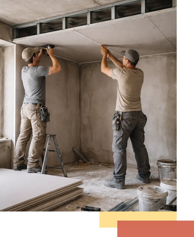 Короб из гипсокартона на потолке под ключ в Белогорске