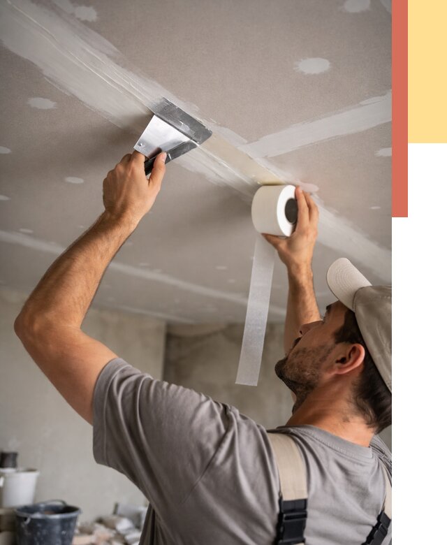 Обработка швов потолка ГКЛ в Белогорске от 7652 руб. под ключ | ОТДЕЛОЧНИК-Бгк