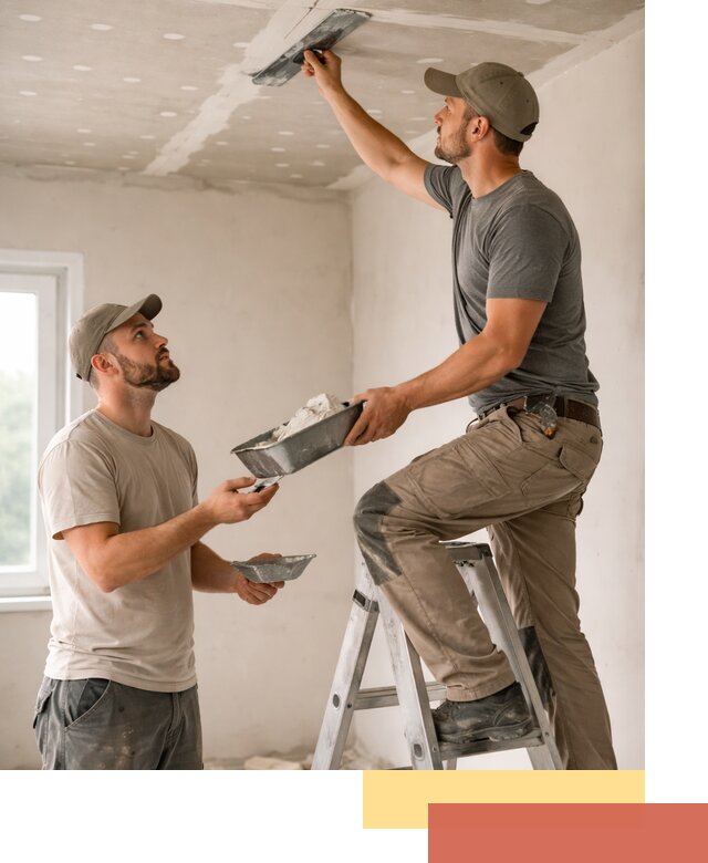 Шпаклевка потолка из гипсокартона в Белогорске качественно и быстро