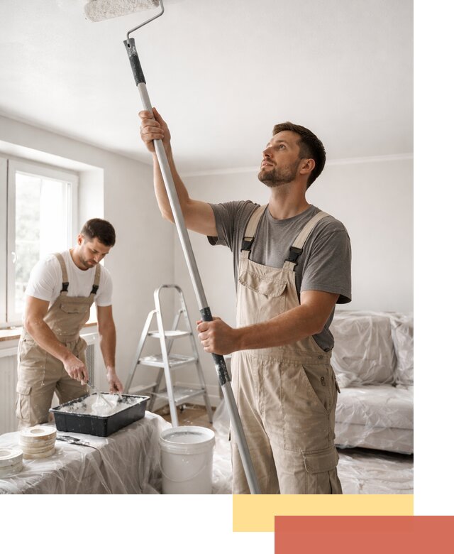 Покраска потолка водоэмульсионной краской в Белогорске