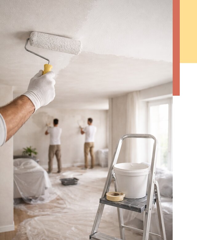 Покраска потолка акриловой краской в Белогорске от 2551 руб. | ОТДЕЛОЧНИК-Бгк