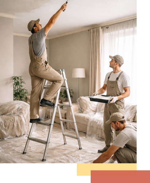 Покраска потолков акриловой краской в Белогорске качественно и быстро