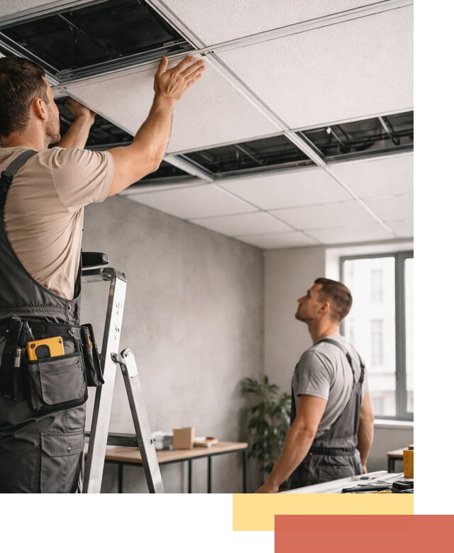 Монтаж потолочной плитки в Белогорске качественно и в срок