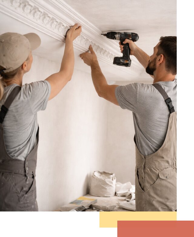 Профессиональный монтаж лепнины на потолок в Белогорске