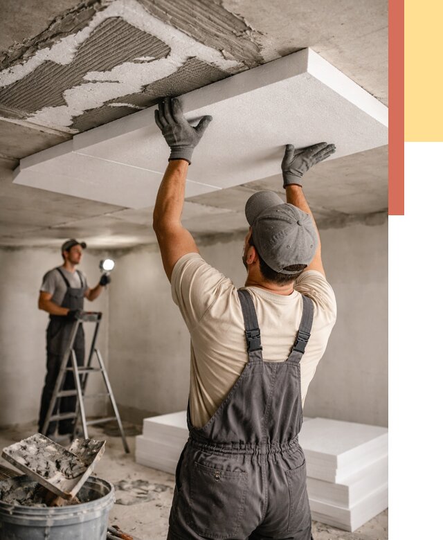 Утепление потолка пенопластом в Белогорске от 4591 руб/м2 — недорого и быстро | ОТДЕЛОЧНИК-Бгк