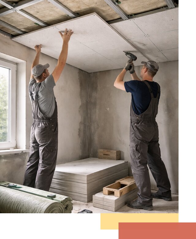 Шумоизоляция потолка панелями ЗИПС в Белогорске